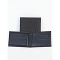 Ostrich Calfskin Leather Slim Billfold w/ Removable Pass Case